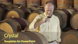  Presentation with wine tasting - Audience pleasing slide deck consisting of cape town - middle aged man tasting red backdrop and a tawny brown colored foreground