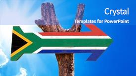  Presentation with cape town - PPT layouts featuring cape town - south africa flag wooden sign background and a teal colored foreground