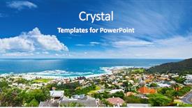  Presentation with cape town - Amazing theme having cape town city panoramic image backdrop and a teal colored foreground