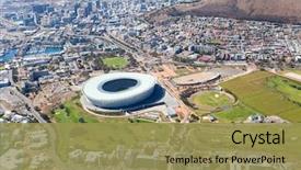  Presentation with cape town - Audience pleasing PPT theme consisting of cape town south africa backdrop and a yellow colored foreground