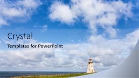  Presentation with lighthouse - Theme enhanced with cape-tryon-lighthouse-northwest-coast background and a light blue colored foreground