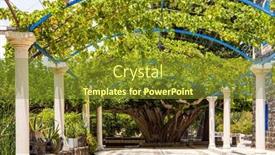  Presentation with fig tree - Presentation design with capernaum-israel-the-alley-overgrown background and a tawny brown colored foreground