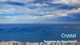  Presentation with africa - Presentation enhanced with capital city of algeria background and a ocean colored foreground
