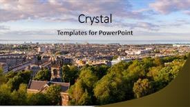  Presentation with scotland - Audience pleasing presentation theme consisting of capital city of scotland backdrop and a light blue colored foreground