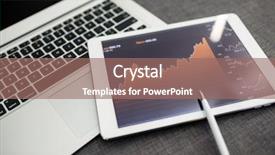  Presentation with stock market - PPT theme having capital equipment - stock market graph with digital background and a coral colored foreground