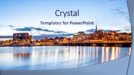  Presentation with washington dc city skyline - Slide deck featuring capital europe - stockholm sunset skyline with city background and a light blue colored foreground