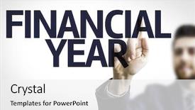  Presentation with business - PPT layouts featuring capital gains losses - business man pointing to transparent background and a white colored foreground