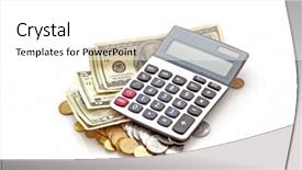  Presentation with capital investment - PPT theme featuring capital gains losses - calculation of financial growth background and a white colored foreground