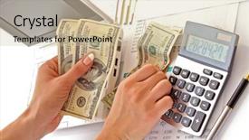  Presentation with capital investment - Beautiful presentation design featuring capital gains losses - calculation of financial growth backdrop and a soft green colored foreground