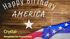  Presentation with american flag - Presentation consisting of capital letters usa - white fourth of july graphic background and a tawny brown colored foreground