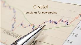  Presentation with pen - PPT layouts consisting of capital market - business financial chart with pen background and a lemonade colored foreground