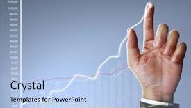  Presentation with capital market - Audience pleasing slide set consisting of capital market - businessman with financial symbols coming backdrop and a light blue colored foreground