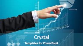  Presentation with financial market - Cool new PPT theme with metal and plastic springs and backdrop and a ocean colored foreground