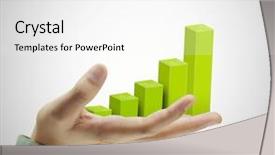  Presentation with financial market - Cool new presentation theme with capital market - businessman with financial symbols coming backdrop and a white colored foreground