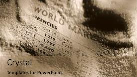  Presentation with capital market - Audience pleasing presentation consisting of capital market - close-up of figures on partially backdrop and a coral colored foreground