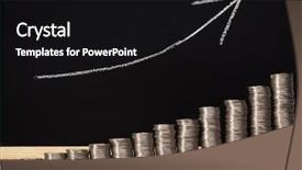  Presentation with financial interest - Slide deck with capital market - financial diagram background and a black colored foreground