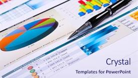  Presentation with capital market - Colorful presentation theme enhanced with canada place in center of vancouwer british columbia canada backdrop and a light blue colored foreground