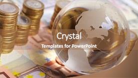  Presentation with capital market - Amazing slide deck having capital market - money on the table backdrop and a coral colored foreground