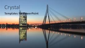  Presentation with states - Presentation design featuring capital-of-latvia-riga-baltic background and a light blue colored foreground