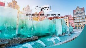  Presentation with capital market - Slides featuring capital of silesia beauty world background and a light blue colored foreground