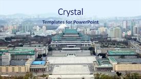  Presentation with north korea - Audience pleasing slides consisting of capital of the north korea backdrop and a sky blue colored foreground