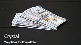  Presentation with money multiplyer - Slide set having capital one loan - dollars money cash on black background and a dark gray colored foreground