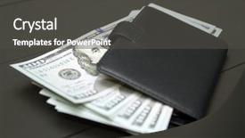  Presentation with cash advances - Cool new PPT theme with capital one loan - dollars money cash on black backdrop and a dark gray colored foreground