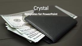  Presentation with cash - Slide set enhanced with capital one loan - dollars money cash on black background and a dark gray colored foreground
