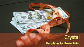  Presentation with cash forecasting - Amazing presentation design having capital one loan - dollars money cash on black backdrop and a  colored foreground