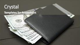  Presentation with cash - Slide set having capital one loan - dollars money cash on black background and a dark gray colored foreground