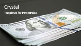  Presentation with money - Presentation consisting of capital one loan - dollars money cash on black background and a  colored foreground