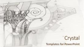  Presentation with architectural - Cool new presentation design with capital projects - architectural drawing - detail column backdrop and a sky blue colored foreground