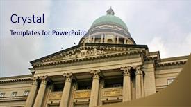  Presentation with liberty - Beautiful slides featuring capital punishment - justice and liberty court building backdrop and a sky blue colored foreground