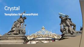  Presentation with czech republic - Colorful slide set enhanced with titanic - matthias gate - the gate backdrop and a teal colored foreground