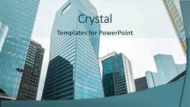  Presentation with view of toronto downtown - Audience pleasing theme consisting of capital structure - modern skyscrapers view in business backdrop and a light blue colored foreground