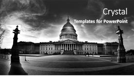  Presentation with united states capitol building - PPT layouts with capitol-building-for-united-states background and a dark gray colored foreground
