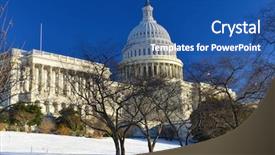  Presentation with capitol - Theme enhanced with capitol building in a snowy background and a ocean colored foreground