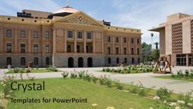  Presentation with phoenix - Cool new presentation theme with capitol building in phoenix arizona backdrop and a gold colored foreground