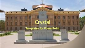  Presentation with phoenix - Audience pleasing presentation theme consisting of capitol building in phoenix arizona backdrop and a tawny brown colored foreground