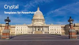  Presentation with capitol - Cool new slides with capitol building washington dc eastern backdrop and a ocean colored foreground