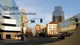  Presentation with capitol - Theme enhanced with capitol california - sacramento downtown at sunset background and a light blue colored foreground