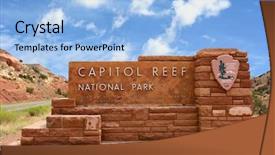  Presentation with fold - Cool new theme with the earth's crust backdrop and a light blue colored foreground