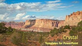  Presentation with capitol - PPT theme consisting of capitol-reef-national-park background and a tawny brown colored foreground