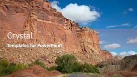  Presentation with capitol - Theme featuring capitol-reef-national-park background and a coral colored foreground