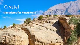  Presentation with capitol - Slide set enhanced with capitol-reef-national-park background and a teal colored foreground