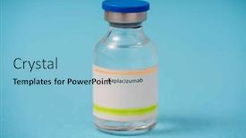  Presentation with medication - Slides enhanced with caplacizumab-a-medication-used background and a light blue colored foreground