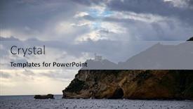  Presentation with limit - Presentation theme with capo-miseno-and-its-lighthouse background and a light gray colored foreground