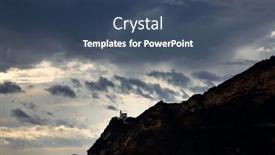  Presentation with limit - PPT theme enhanced with capo-miseno-and-its-lighthouse background and a ocean colored foreground