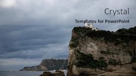  Presentation with limit - PPT theme featuring capo-miseno-and-its-lighthouse background and a light blue colored foreground