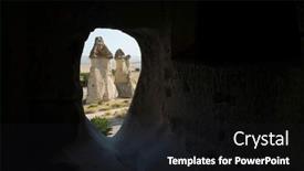  Presentation with dwelling - Presentation design having cappadocia-detail-mushroom-shape-rock background and a black colored foreground